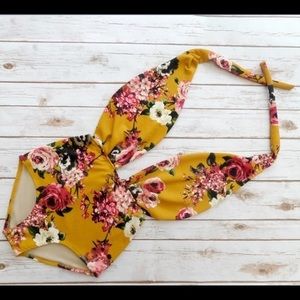 Plunging Neckline One-Piece Swimsuit